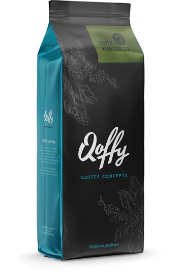 Qoffy Puurboon - Koffiebonen Rain Forest alliance RFA