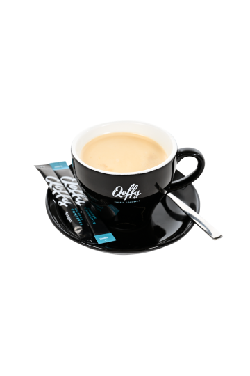 Qoffy -koffiekop en -schotel, horecakwaliteit, vaatwasbestendig.